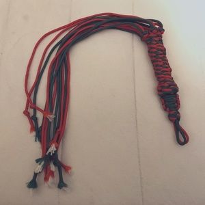 Handmade Paracord Flogger in Red and Green